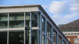 Top of buildings with windows